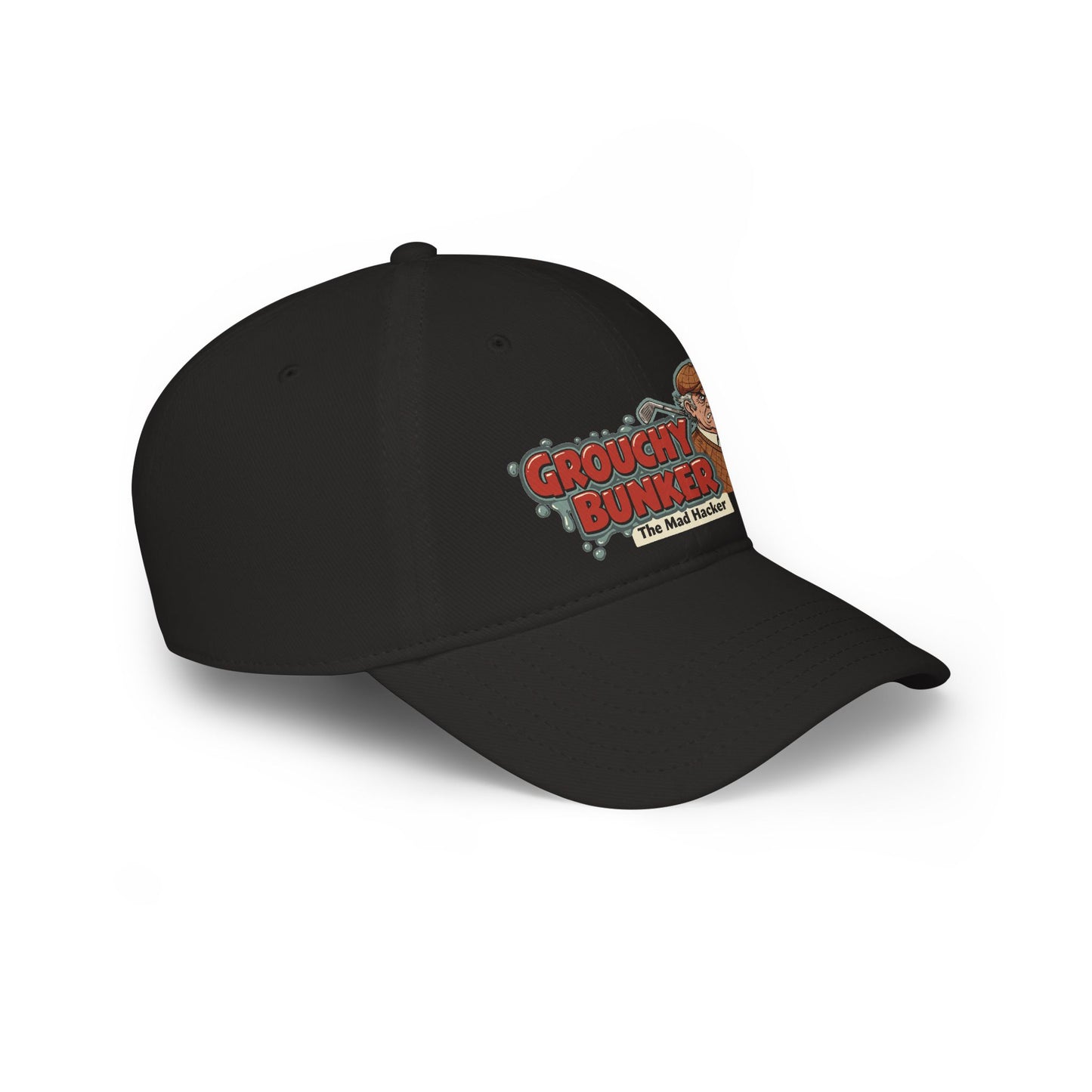 Grouchy Bunker "The Mad Hacker" Baseball Cap - Golf Noir Statement Headwear