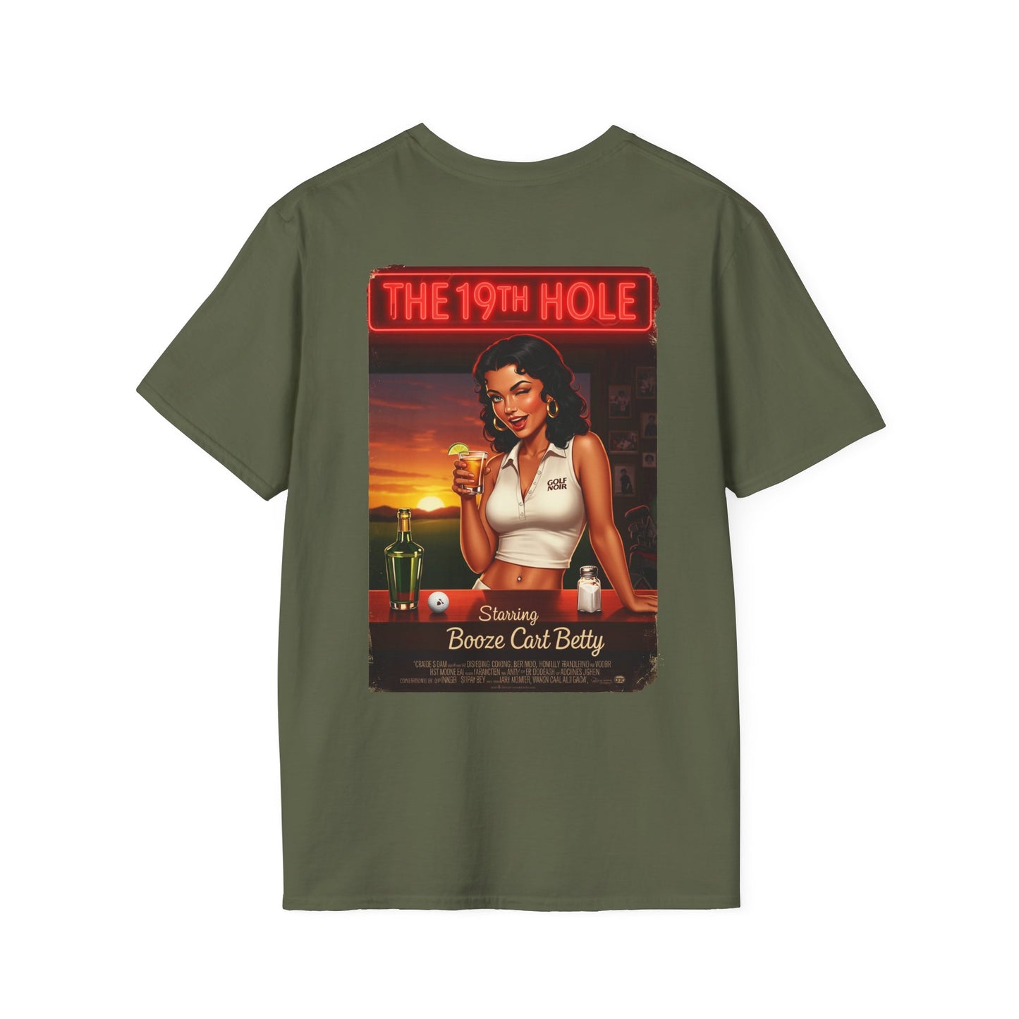 THE 19TH HOLE T-Shirt - Starring BOOZE CART BETTY