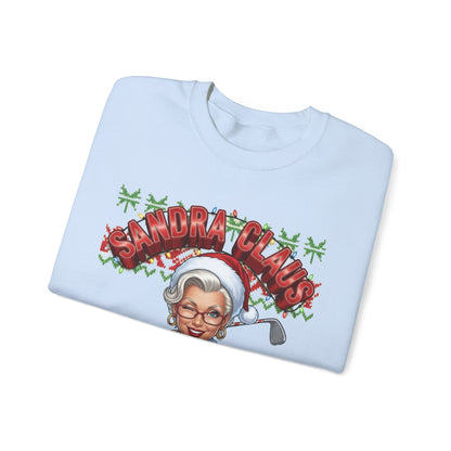 SANDRA CLAUS Ugly Christmas Sweatshirt — Something From My Stocking?..