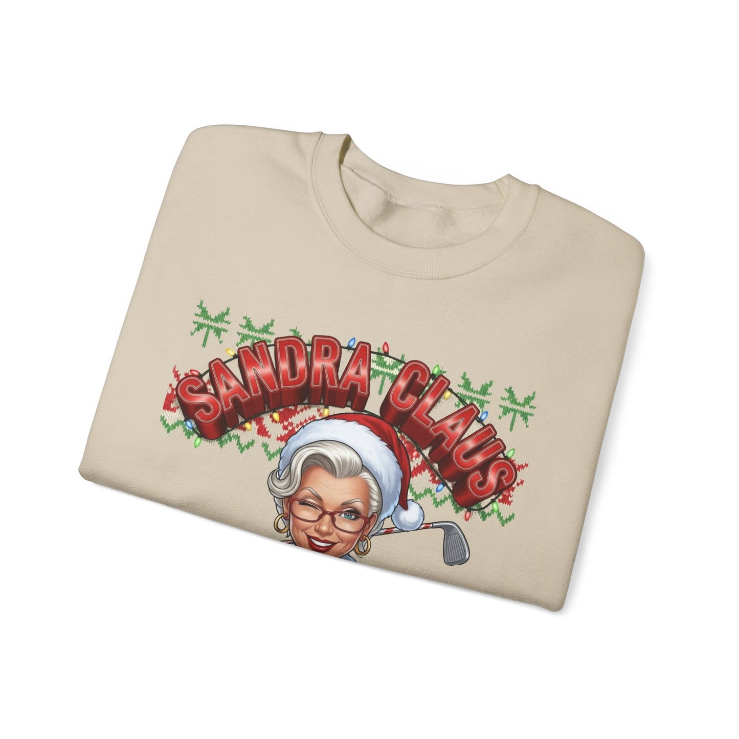 SANDRA CLUAS Ugly Christmas Sweatshirt — "Something From My Stocking?.."