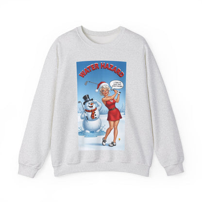 SANDRA CLAUS Christmas Golf Sweatshirt — "Water Hazard"