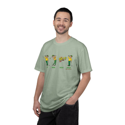 "Sip, Swing, Swear, Repeat" Golf T‑Shirt - Swing Lube Society Signature Apparel