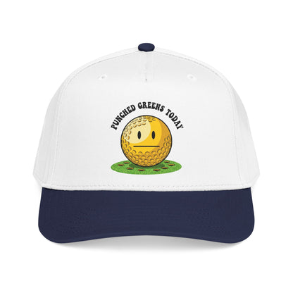"Punched Greens Today" Funny Golf Hat - It's a Golf Day Statement Headwear