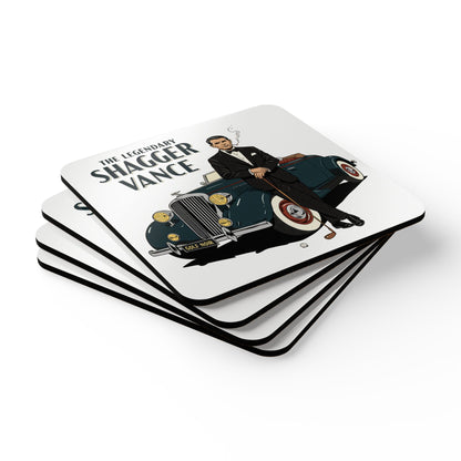 The Legendary Shagger Vance Golf Noir Cork Coaster Set