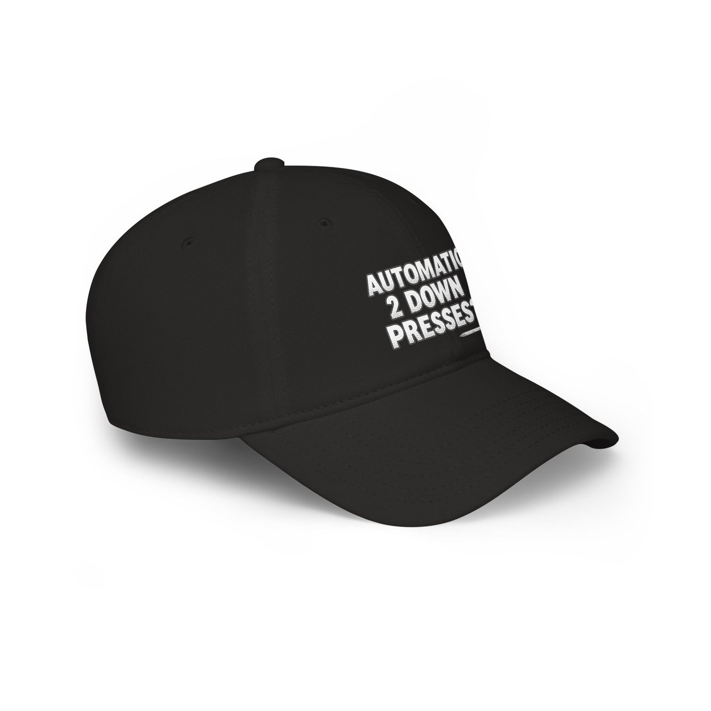 Automatic 2 Down Presses? Low Profile Golf Hat — Tee Box Trash Talk Signature Headwear