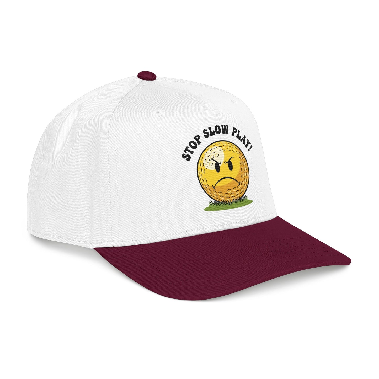 Stop Slow Play! Funny Golf Cap — It's a Golf Day Statement Headwear