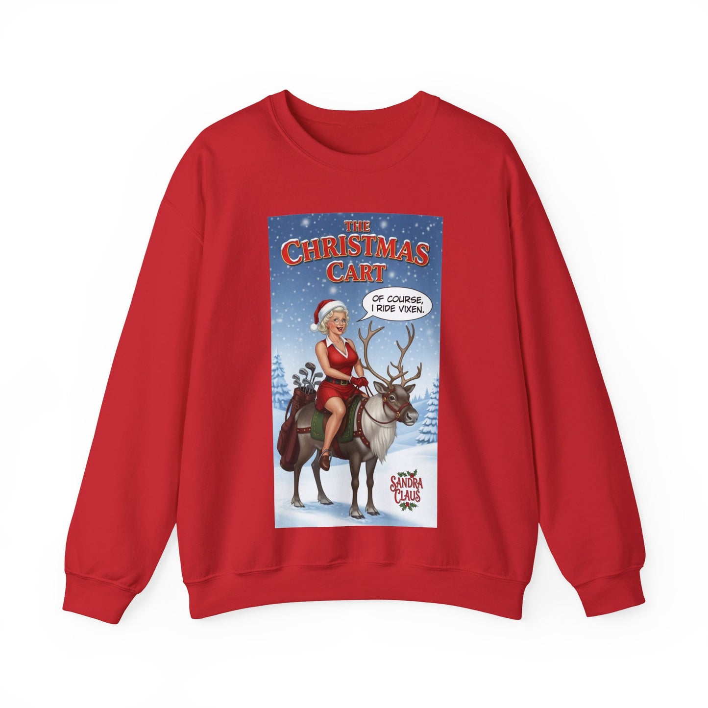 Christmas Cart Crewneck Sweatshirt — A SANDRA CLAUS Design