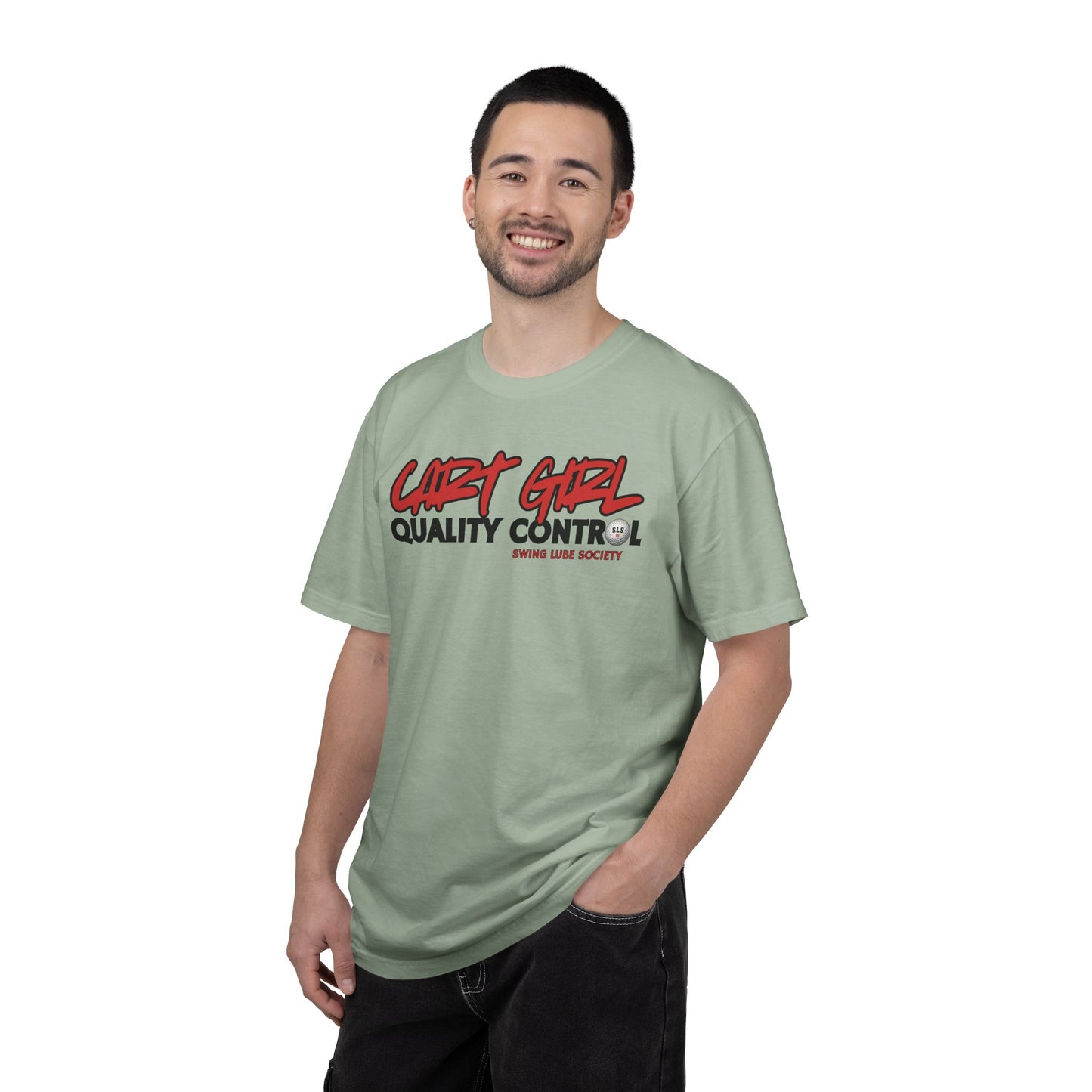 Cart Girl Quality Control Golf T-Shirt — Swing Lube Society Signature Apparel